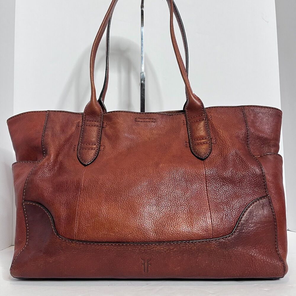 Frye Carson Brown Cognac Leather Tote